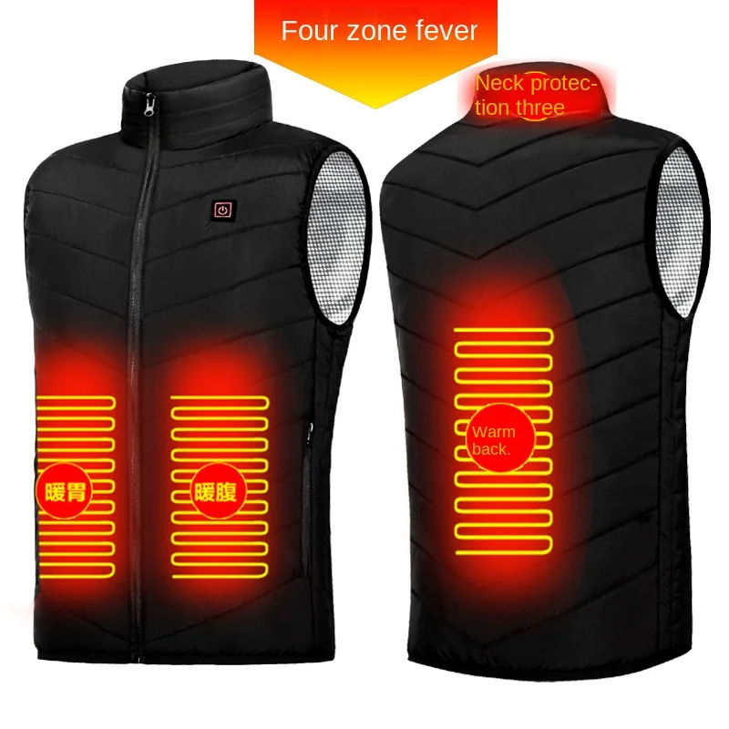 Double Sided Electric Heated Vest Unisex Winter Sports Battery Heated Vest Ski Hiking Hunting Sleeveless Jacket