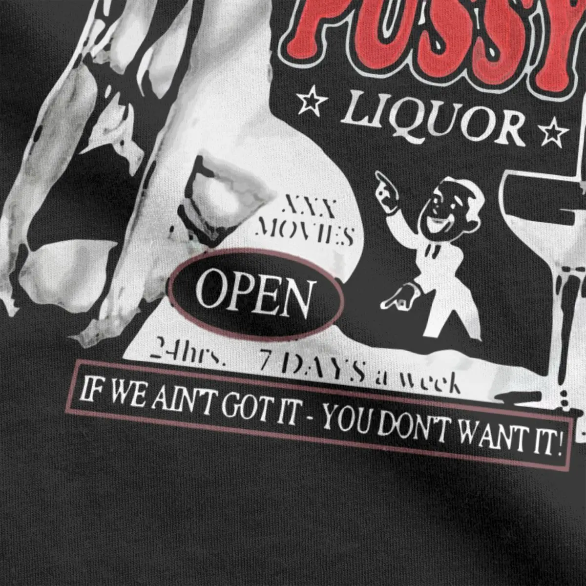 Novelty Scary Movie Red Hot Pussy Liquor Horror Halloween T-Shirts for Men O Neck Pure Cotton Short Sleeve Printing Clothing