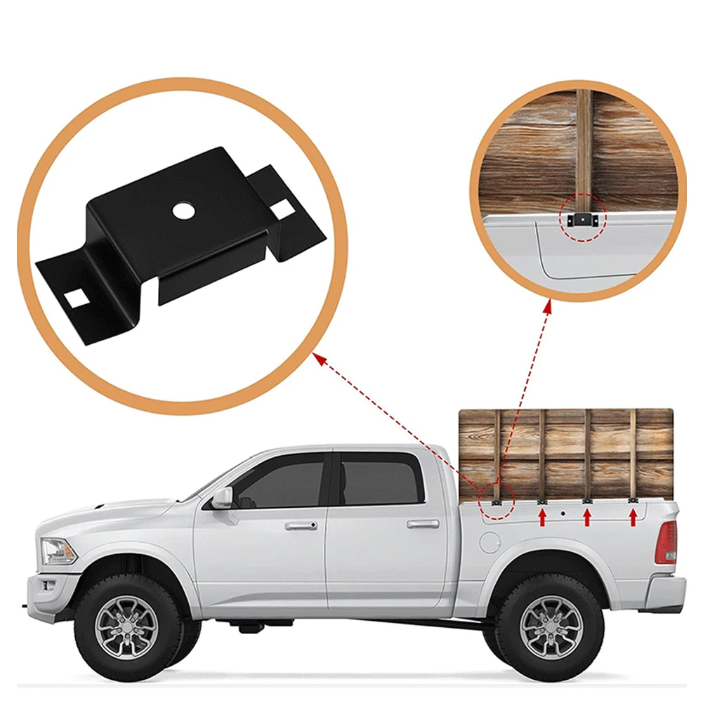 Metal Trailer Stake Pocket Bracket For 2x4 Inch Wood Frame Flatbed Truck Bed Rail Support Holder Power Equipment Accessories