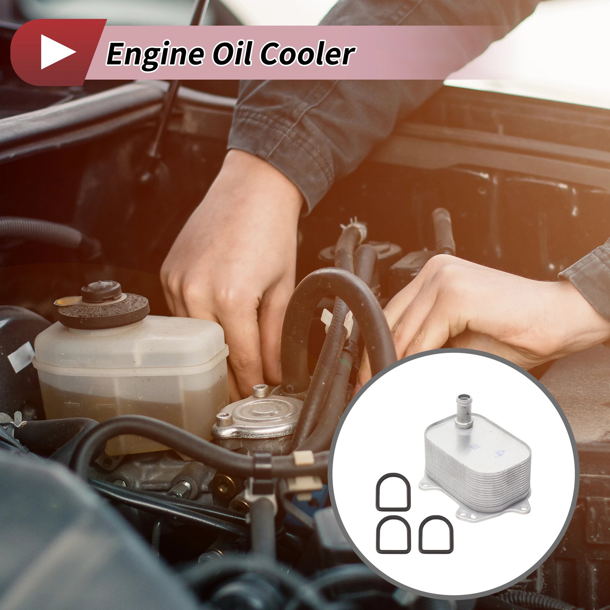 

Масляный радиатор двигателя UXCELL для Audi A4 8K2, B8 2,0 л 2007-2015 No 03N117021A Trans Cooler