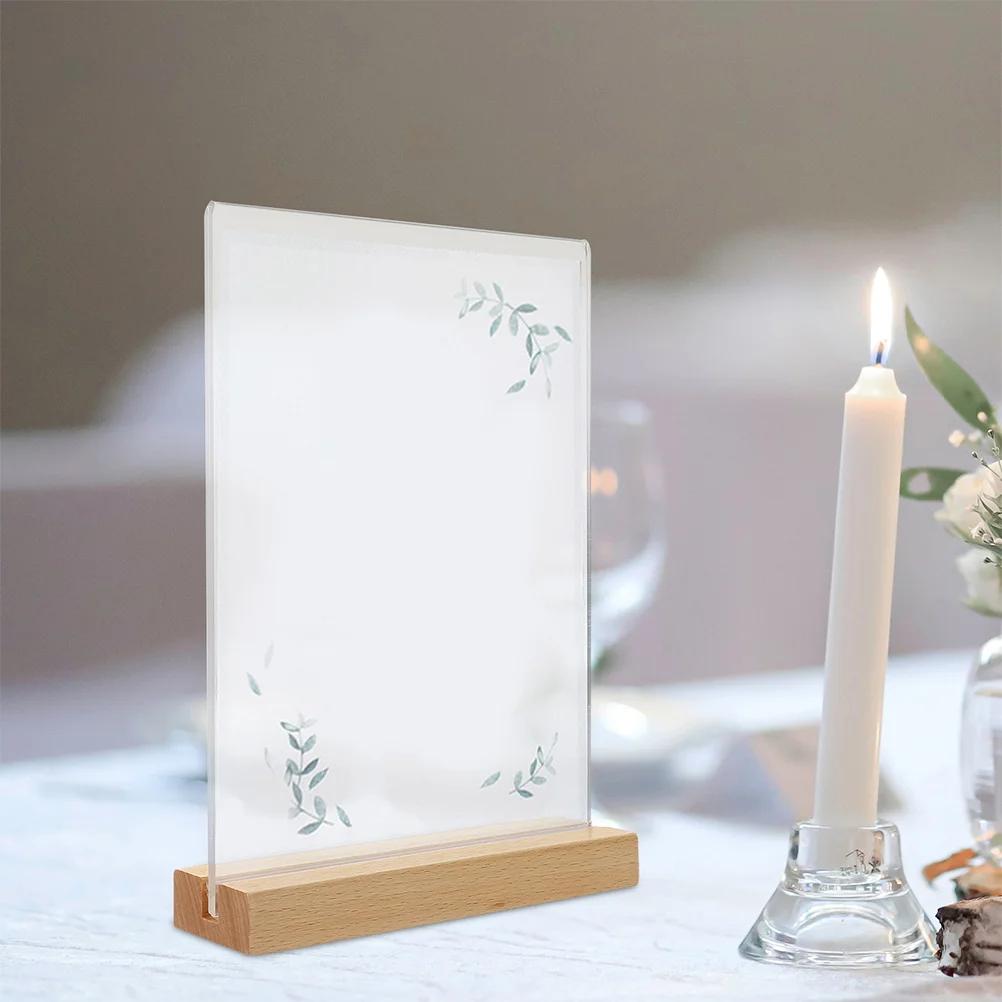 3Pcs Professional Acrylic Menu Holders for Tables Stable Design Easy to Use for Busy Settings