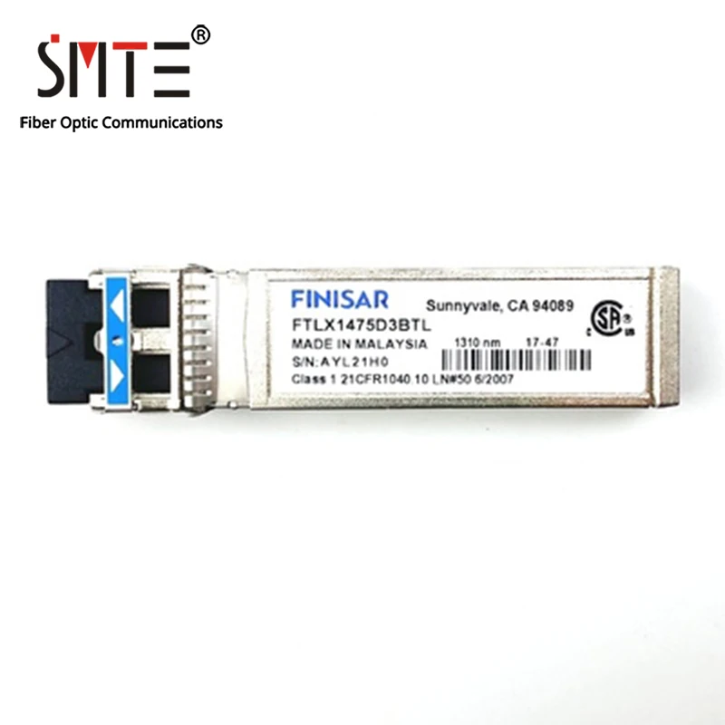 FTLX1475D3BTL-Finisar 10 Gbumental 10km, monomode 1310nm, déchets + fibre optique, technologie Transcsec