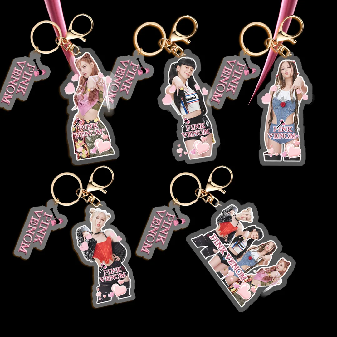 متوفر في المخزون مجموعة الفتيات الكورية ألبوم جديد سلسلة مفاتيح مصنوعة من الأكريليك ملحق قلادة نفس النمط حول هدية صورة بطاقة لوحة قائمة