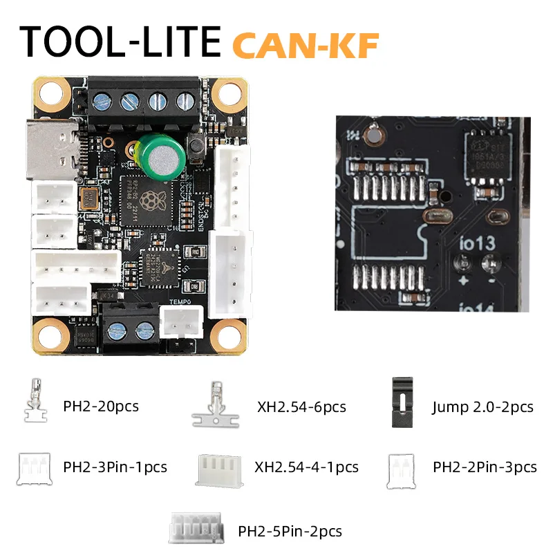 Mellow Fly Tool Lite Toolhead Board Compatible Diy 3D Printer Klipper Canbus RS232 Hotend Board For Nema14/17 Motor image 3