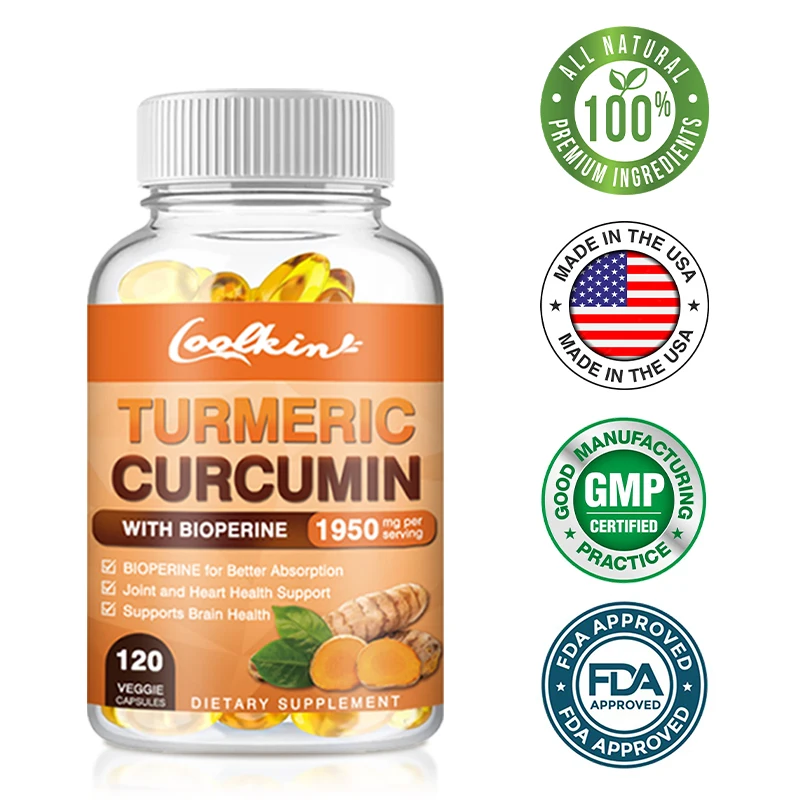 

Turmeric Curcumin - with Black Pepper for Optimal Absorption, Best Vegan Joint Support Supplement