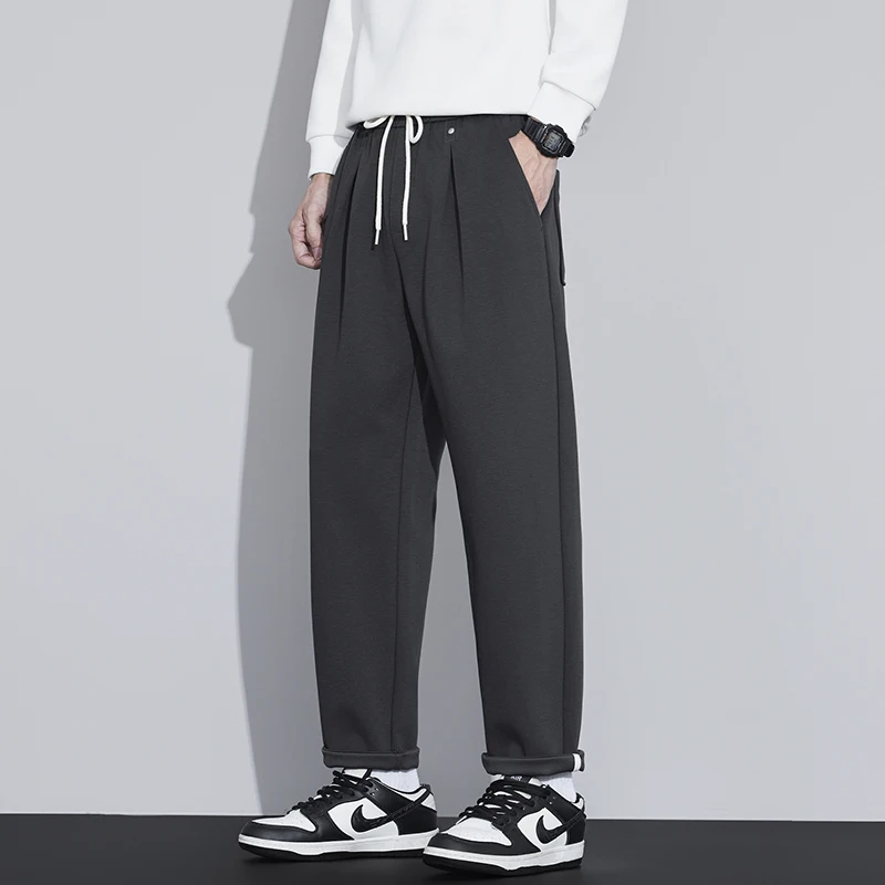 

Men Japanese Korean Streetwear Fashion Loose Casual Business Sport Ankle-length Pants Man Jogger Sweatpants Harem Trousers