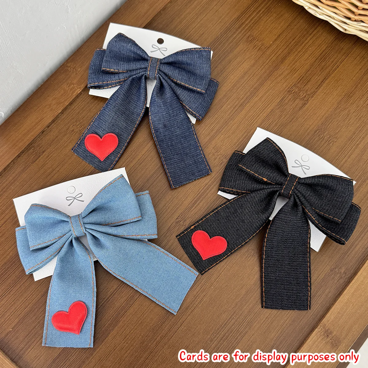 Valentine's Day Red Love Cowboy Bow Hair Clips Gentle Temperament Versatile Fashionable Sweet Princess Hair Accessory Sweet Girl