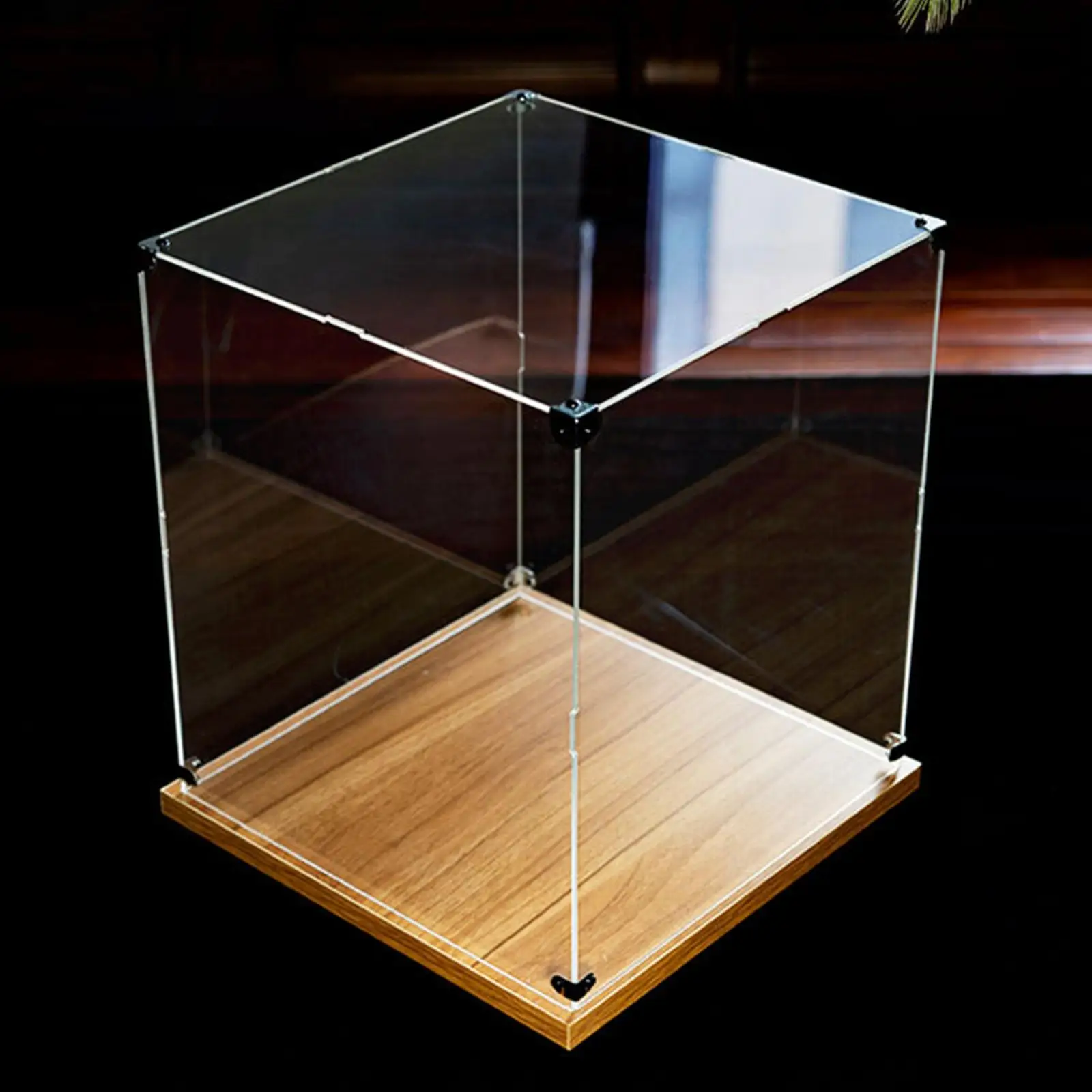 Clear Display Case Decoration Stable Dustproof Durable Acrylic Showcase for Bookshelf Bedroom Office Collectibles Countertop