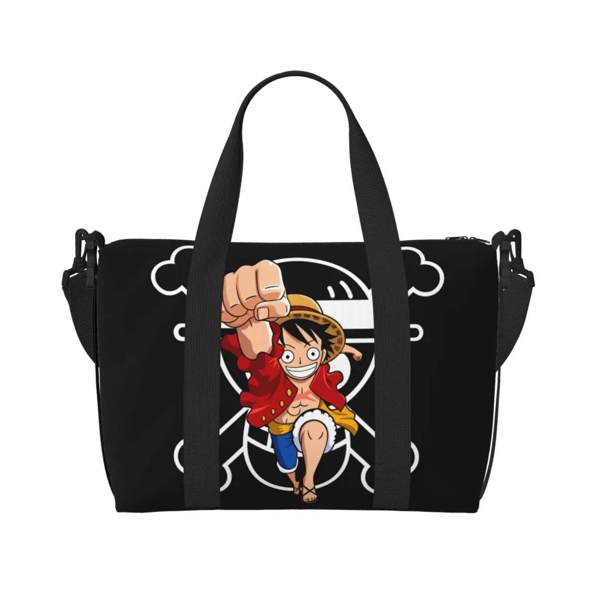 

Индивидуальная сумка-тоут из одной ткани для женщин, большая вместительная сумка для пляжа, спортзала, путешествий, с принтами аниме, классических манги и фильмов