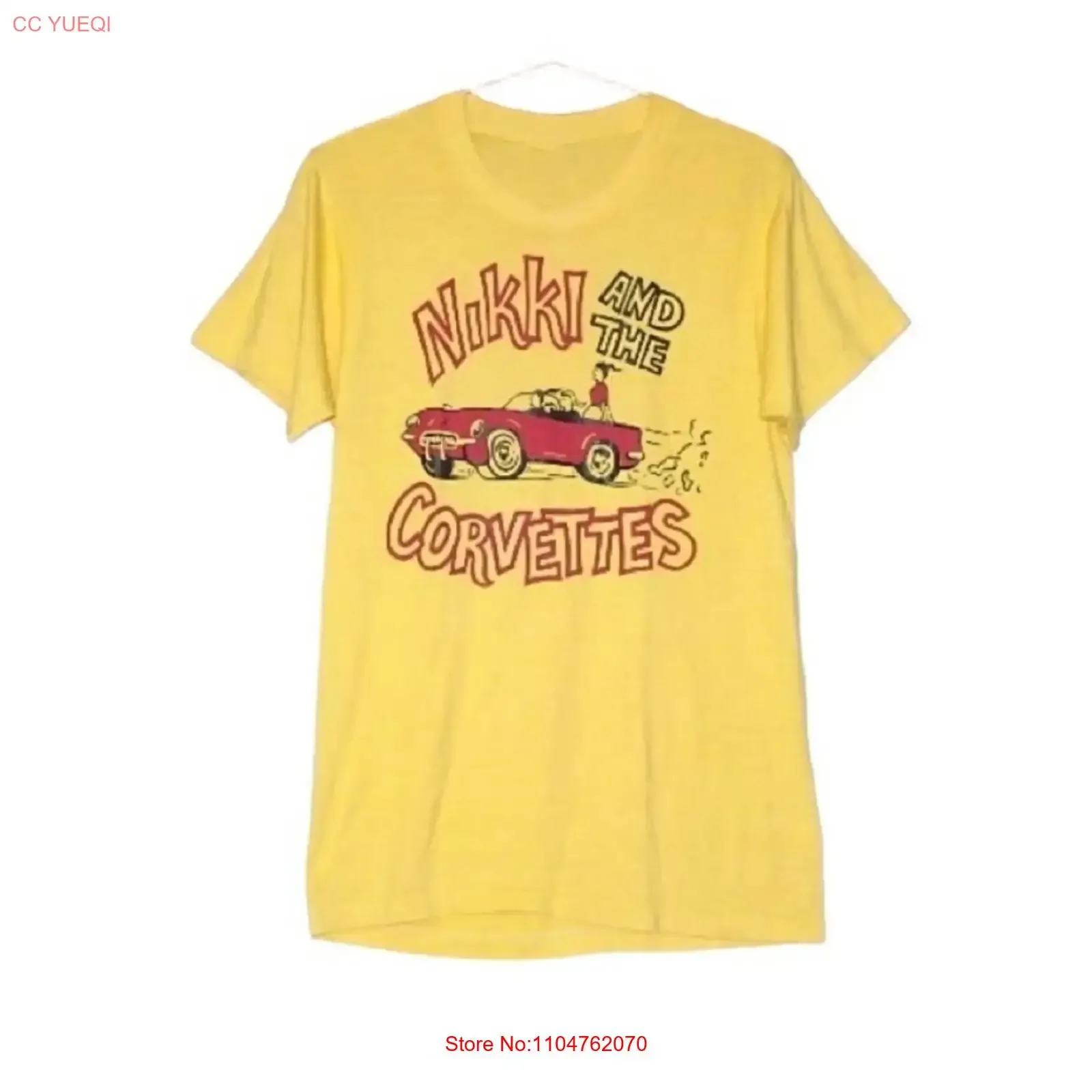 Nikki And The CORVETTES Heavy Cotton Yellow All Size T Shirt US132 vintage Washed Soft Casual Stylish Stretched Comfortable