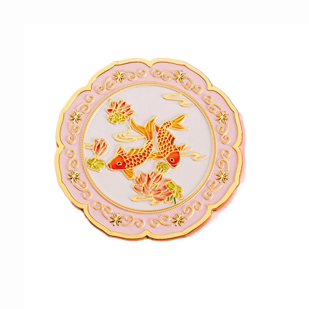 แบบพกพา 3D ดอกไม้แต่งหน้ากระจกผีเสื้อ Textured ประณีตการ์ตูนแต่งหน้ากระจกสไตล์จีนมือถือกระจก Travel