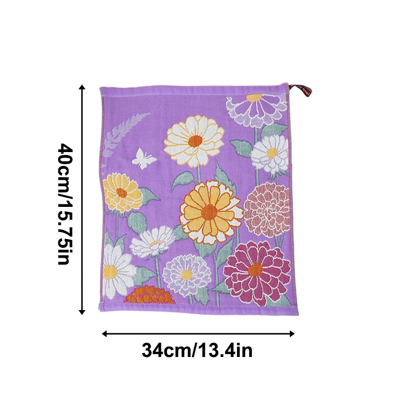 1pc 34x40cm Large Hand Towel 4 Layer Cotton Gauze Pure Cotton Dish Cloth Quick Dry Tea Towel Home Restaurant Kitchen Towel