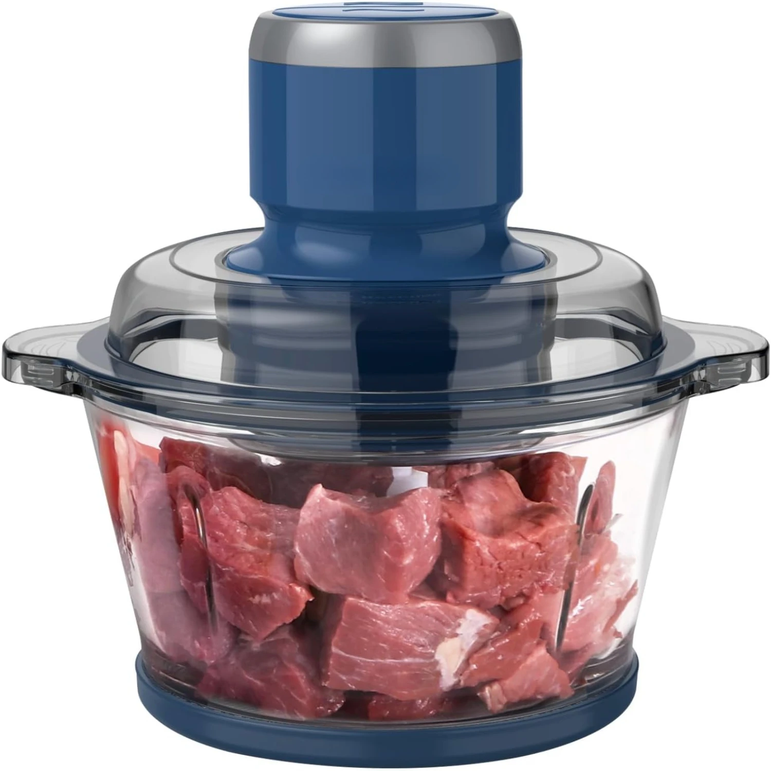 Food Processor, Food Chopper with 7-Cup (1.7L) Glass Bowl, 4 Bi-Level Blades for Chopping,Grinding,Mincing,Whisking,Meal Prep,30