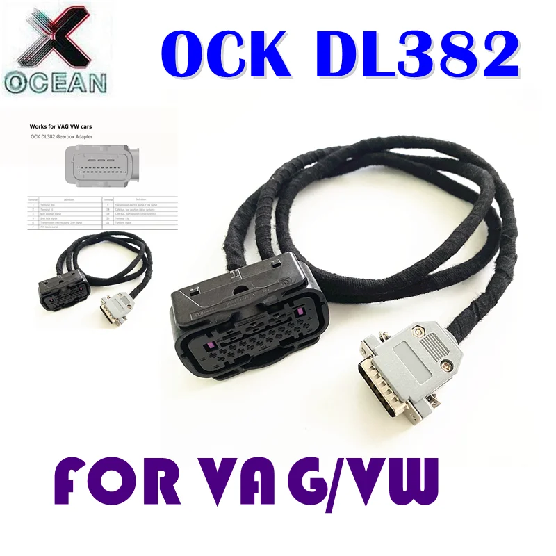 

Best New For VW For VAG OCK DL382 Gearbox Adapter Cables Works For VAG/VW Support 11 Definition