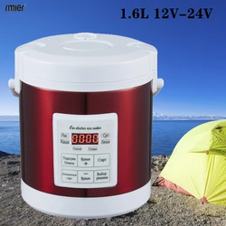 Mini Rice Cooker 12V 24V Multifunction Electric Steamer Home Appliance Portable for Camping red Russian Menu