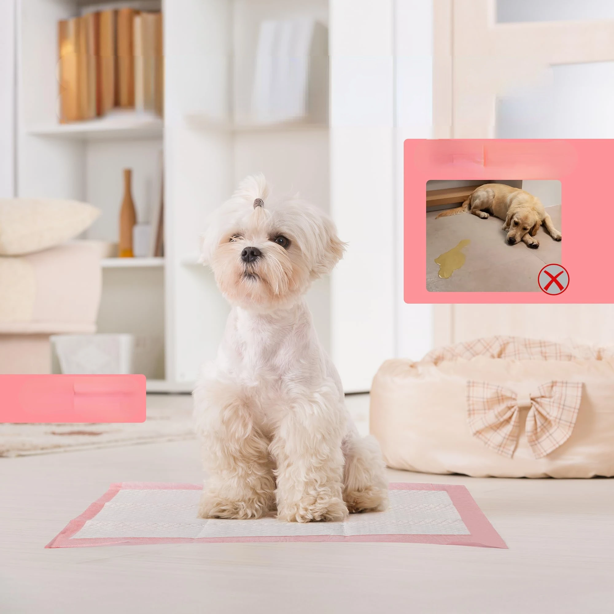 Dog Pee Pads Training Pads Upgrade Triple Thickness All-Purpose Super Absorbent Leak-Proof Quick Dry Odor Control for Cat Rabbit