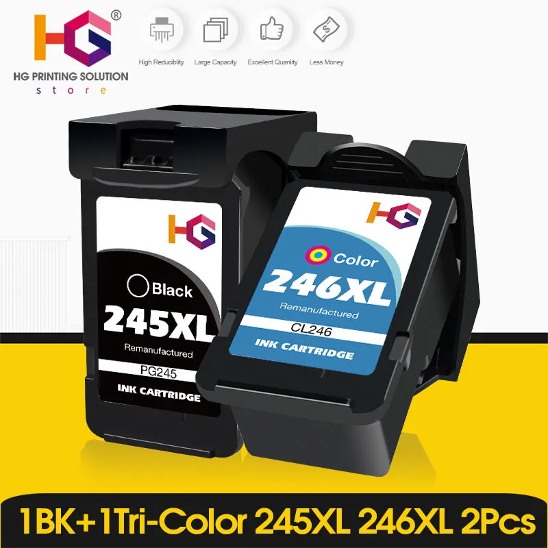 Imagem -02 - Cartuchos de Tinta para Canon Pg245 Alizeo para Pg245 Cl246 246 para Mg2924 Mx492 Mg2520 Ts302 Ts3120 Ts3122 Impressora