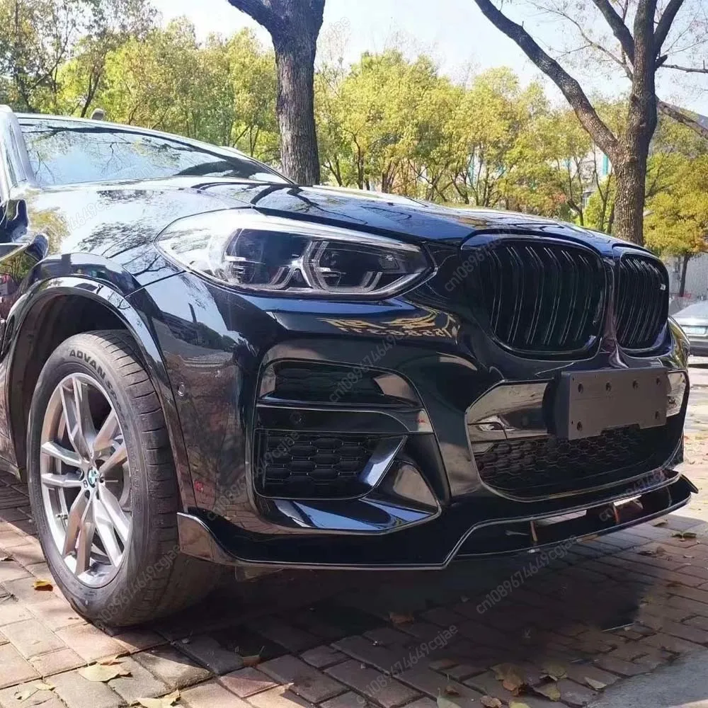

4PCS Car Front Bumper Lip Splitter Spoiler Diffuser For BMW X3 G01 X4 G02 M40i M40d M-Pack M-Sport 2017-2021 Protector Cover Kit