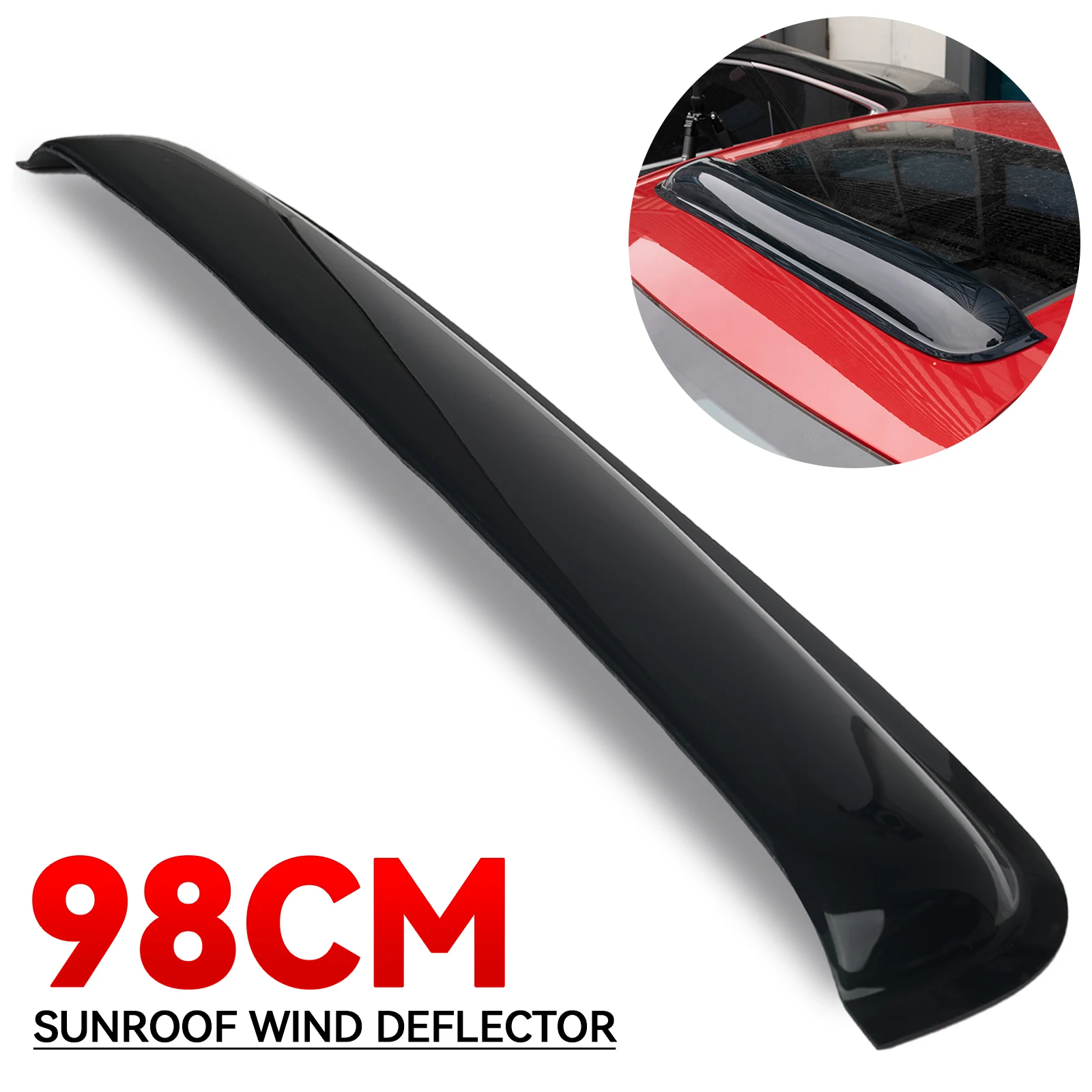 980mm Sun/Moon Roof Top Window Sunroof Visor Vent Rain/Wind Guard Deflector Auto