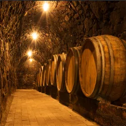 Custom 3D Photo Wallpaper Oak Barrels In The Tunnel of Old Winery Cellar Mural Beer Wine Bar KTV Industrial Decor Wall Paper 3D