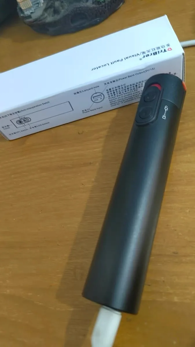 

1 шт., 10 км, оптоволоконная ручка с красным светом, перезаряжаемая оптоволоконная тестовая ручка с источником света, подвесная ручка, лампа обнаружения 30 МВт