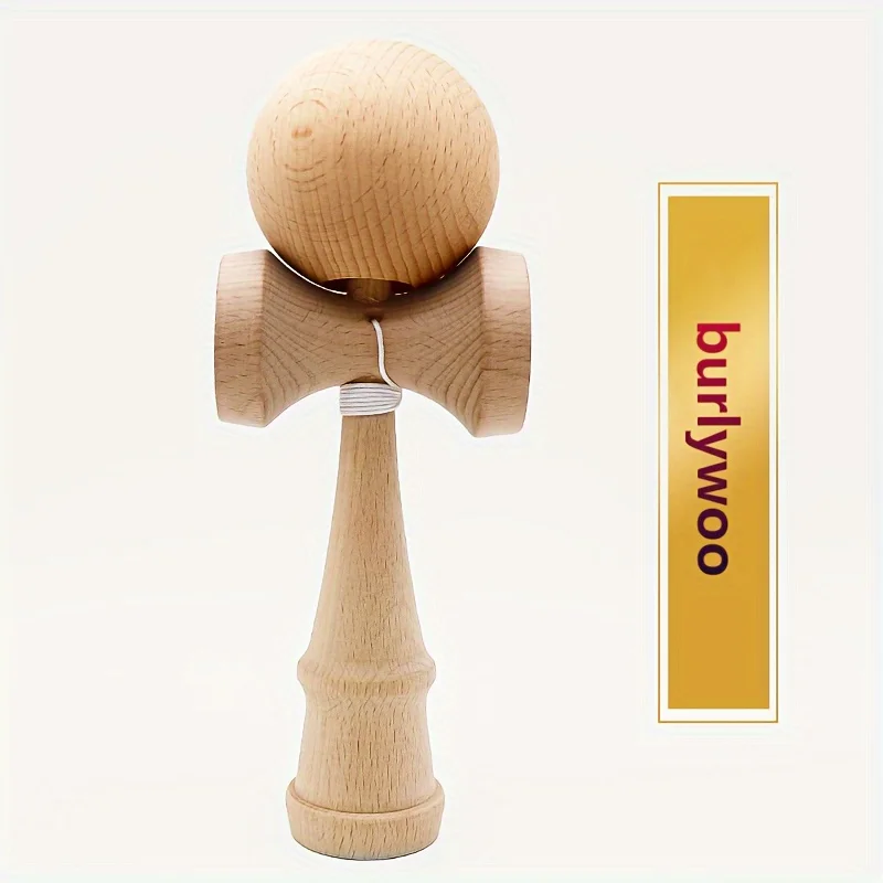 1pc Hand Balance Ball, Wooden Trick Ball DIY Color The Original Wood Color Can Be Freely DIYed to Create a Unique Kendama