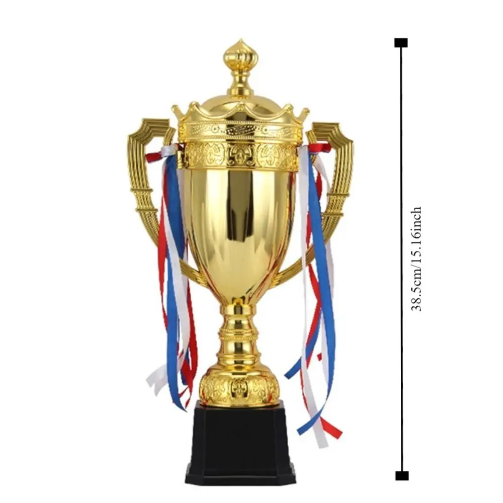 

Sports Games Gold Trophy Awards Plastic Model Champion Small Prize Cup with Lid Crown Winner Award Trophy Toy