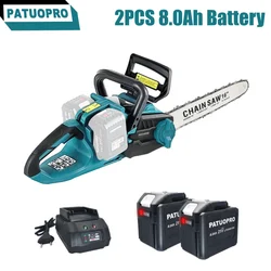 Utensili per la lavorazione del legno ricaricabili per motosega elettrica a batteria senza spazzole da 16 pollici per taglierina portatile per rami di frutteto per batteria Makita