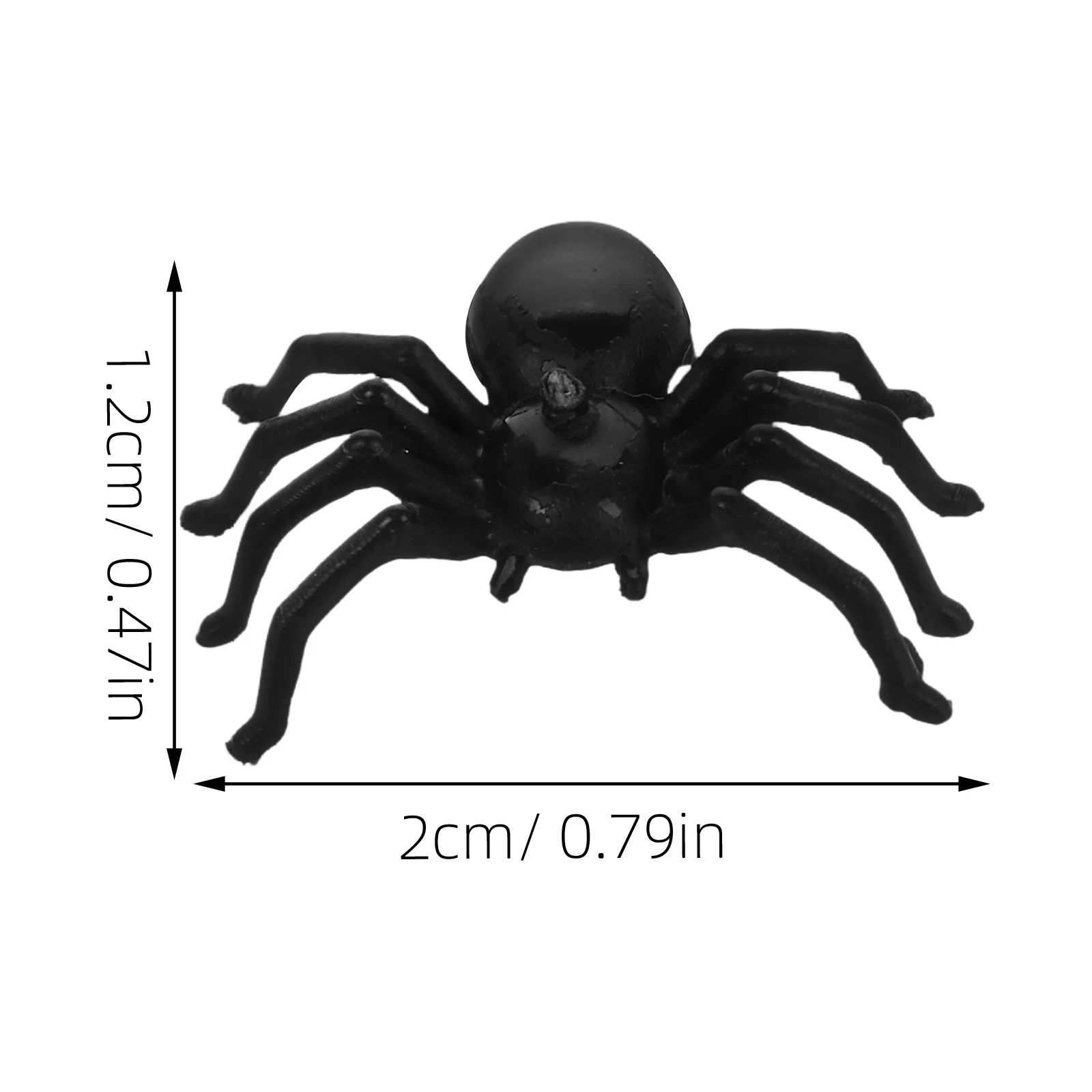 100個入り 小さな柔らかいプラスチック製クモ リアルなハロウィーンデコレーション小道具 いたずらパーティー 室内 屋外用 模造クモ
