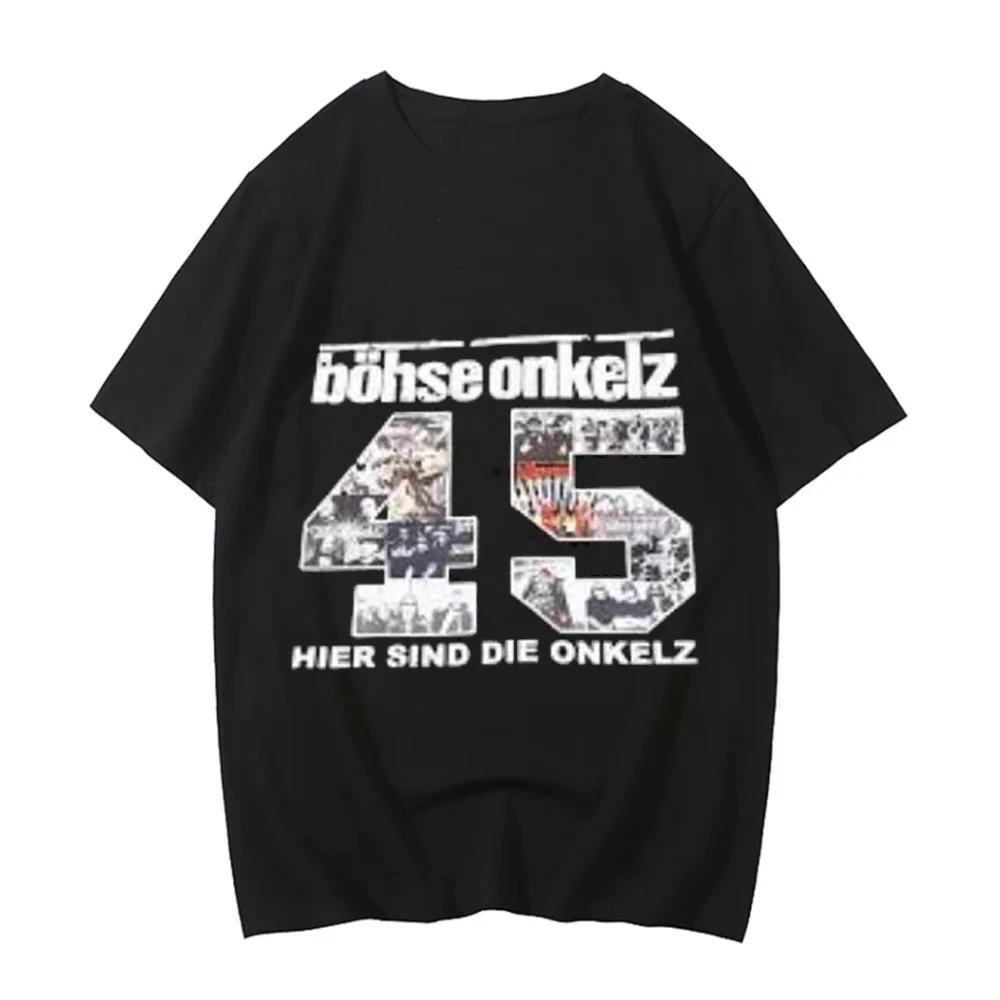 Böhse Onkelz 45 Jahre Hier Sind Die Onkelz Anniversary Band Graphic T-Shirt Cotton Men Women Streetwear Tee