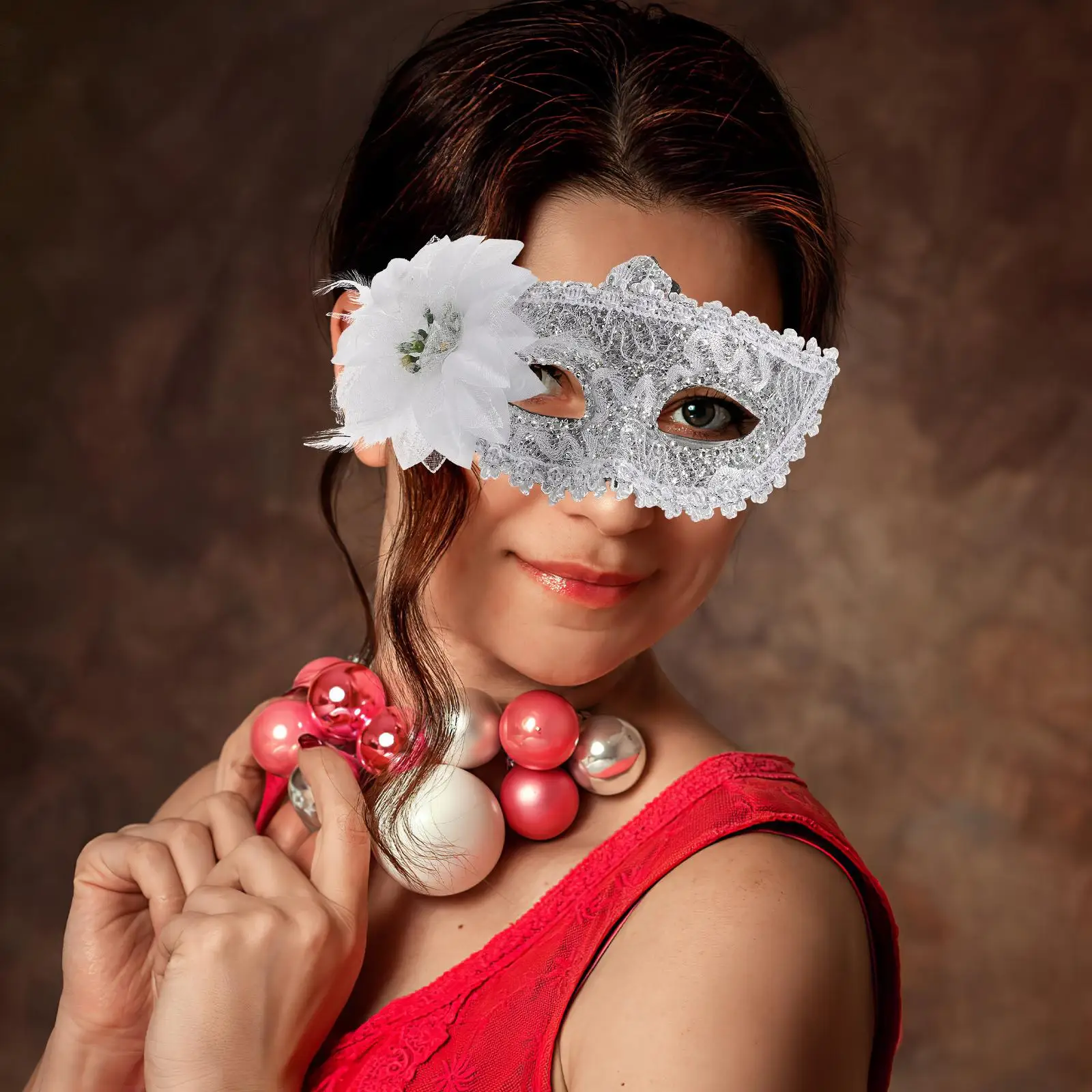 Koronkowe męskie i damskie dekoracje w stylu vintage zdobione damskie kostiumy na Halloween maska ​​na bal maskowy