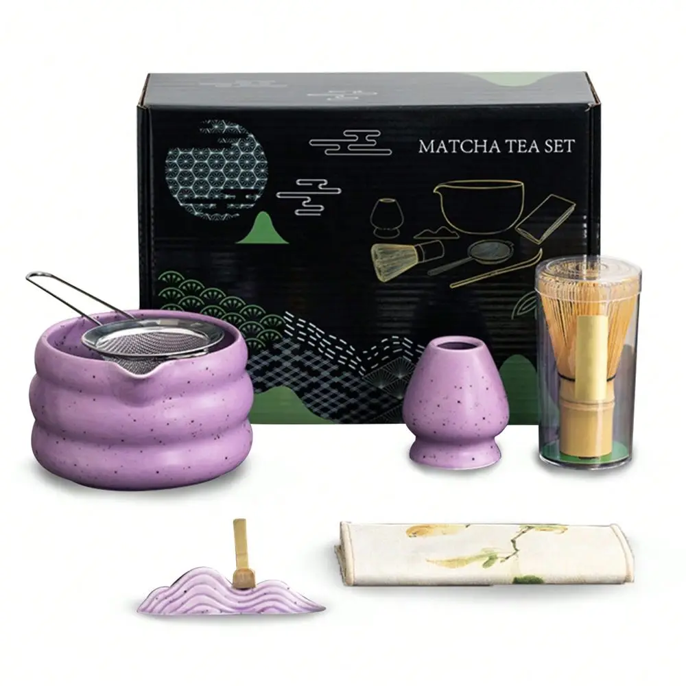 

Pcs Matcha Tea Set Elegant Matcha Kit Including Whisk Matcha Bowl Scoop And Whisk With Holder Sifter Towel,Perfect Matcha Set F