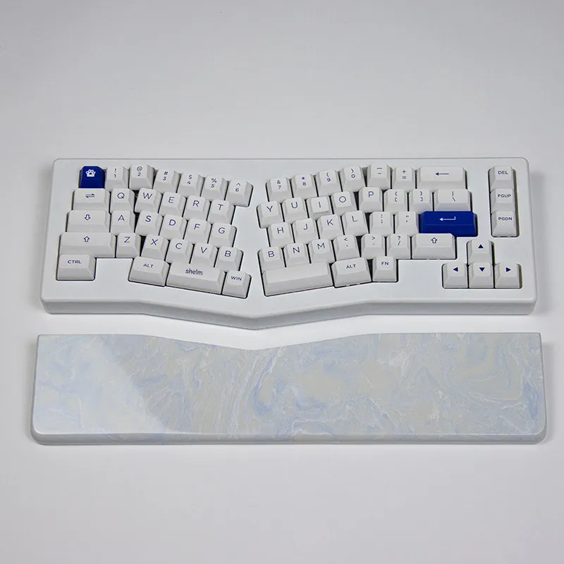 Custom Ergo Split Layout Quartz Style Mechanical Keyboard Wrist Rest, Spring-Loaded Hand Support Palm Pad for Gaming Gift