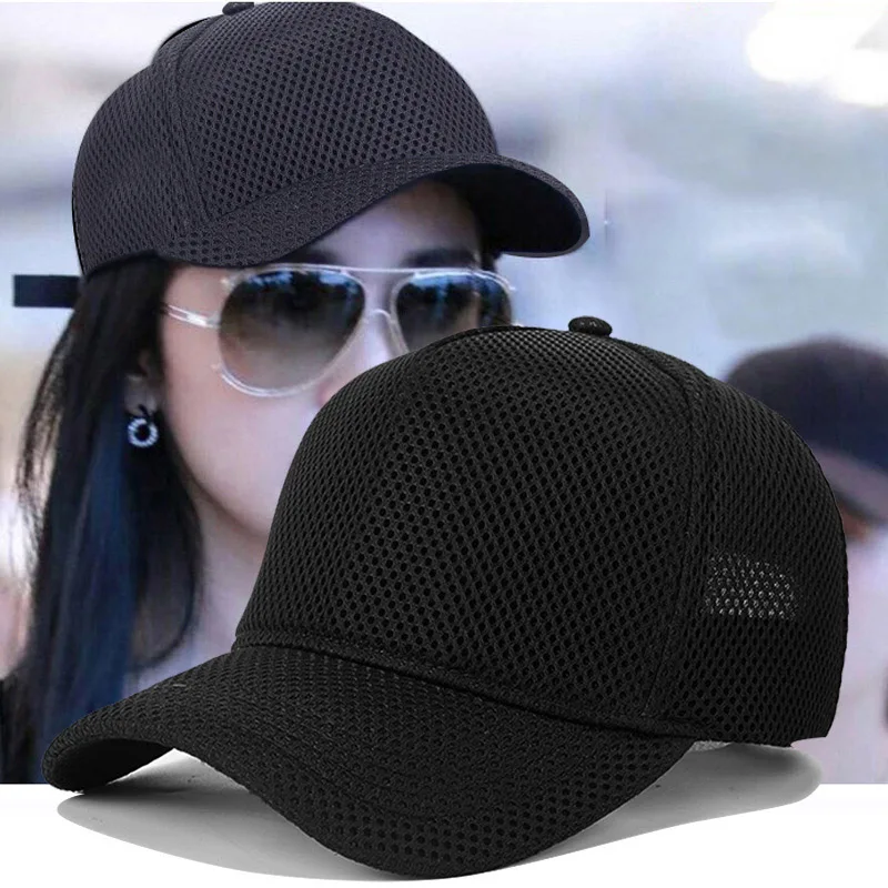 Casquette de baseball en maille respirante pour hommes et femmes, chapeau haut de gamme, section fine, crème solaire extérieure, chapeau de langue