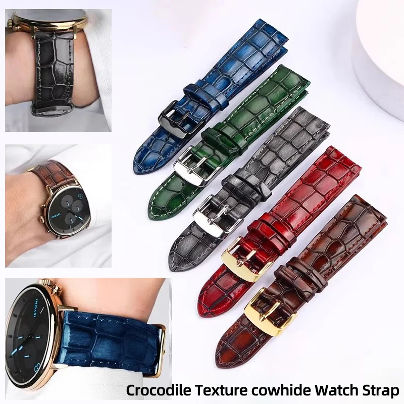 Crocodile Texture cowhide Watch StrapSuitable for any watch unisex Watchband 18mm 20mm 22mm Watch Accessories for Citizen Rolex
