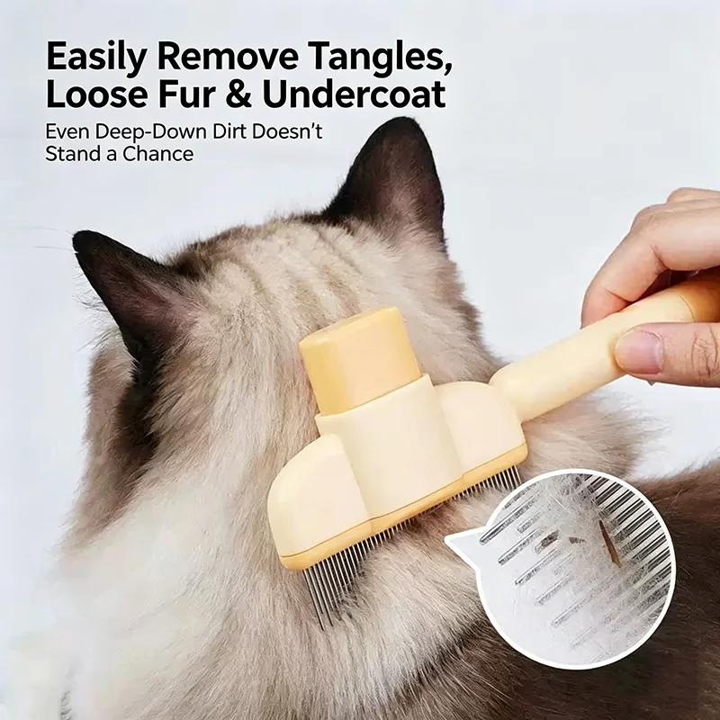 One-Click One-Click Hair Removal Pet Cat Comb Hair Removal Brush Dog Grooming Tool Beauty Cleaning Supplies for Cats And Dogs - Aliexpress Deal