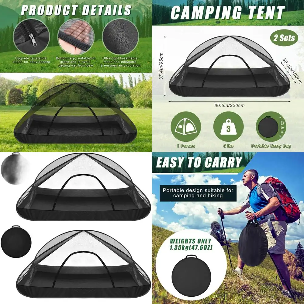 

Портативная одноместная палатка-сетка от комаров, водонепроницаемая и складная, для кемпинга, походов и активного отдыха