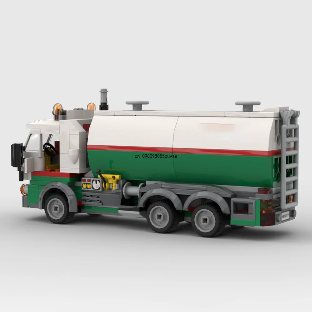 

228PCS MOC city Engineering Modular Vintage Octan Tanker Truck model creative ideas Children Toy birthday Gift technology Blocks