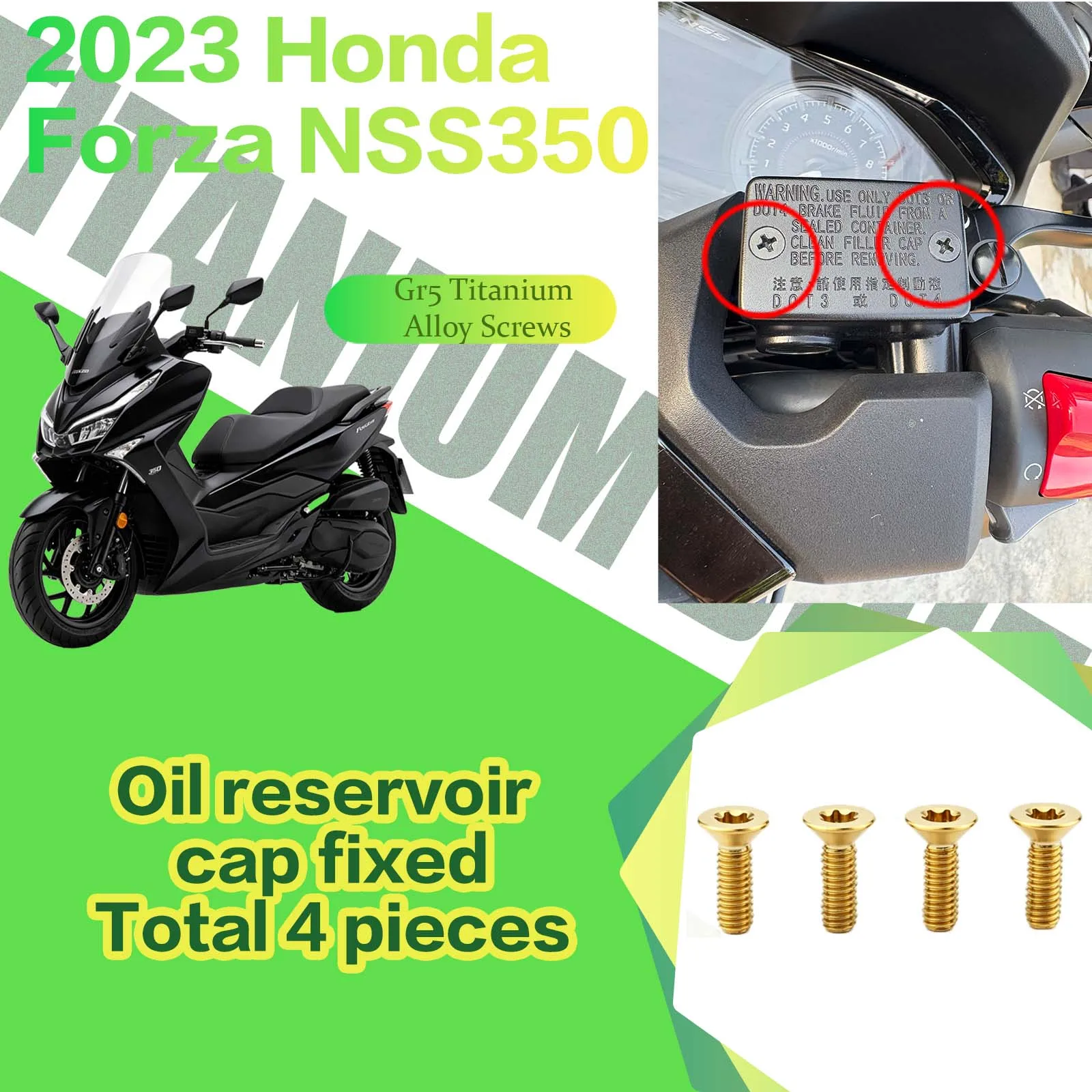 Full‑Set Modified Titanium Alloy Screws for CFMOTO 675 SR‑R 2024