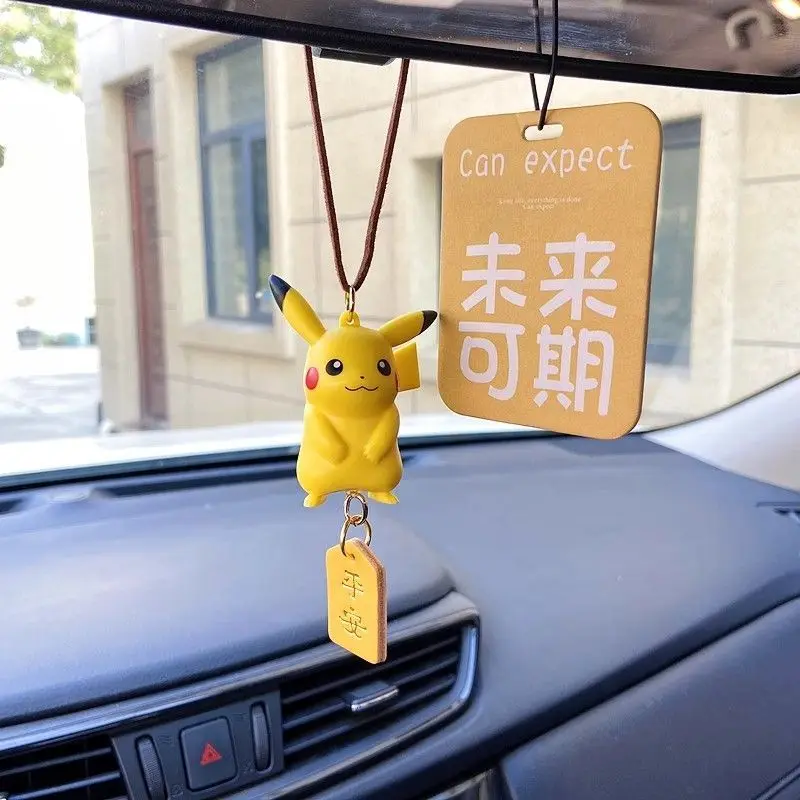 本物のポケモンピカチュウ車ペンダントかわいい漫画吊り下げ飾りバックミラー用素敵な車内装飾