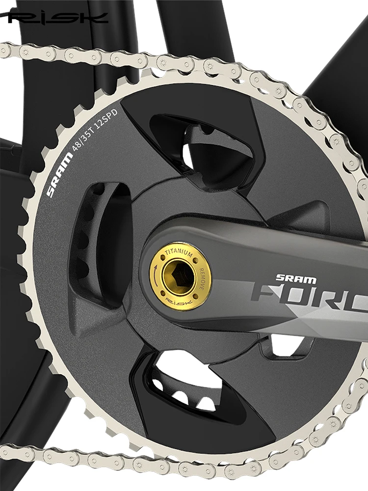 AliExpress NONE Risk Titanium Alloy Bike Crank Arm Cap DUB Crank Cover for NX/GX/Force/XX1/AXS Crank DUB Cap Crankset Screw Crank Bolt Locking