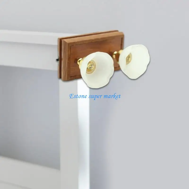 090B 1/12 Scale Dollhouses Flower Chandelier Miniature Pretend Play for Kids Doll House Furniture Model for Dollhouses