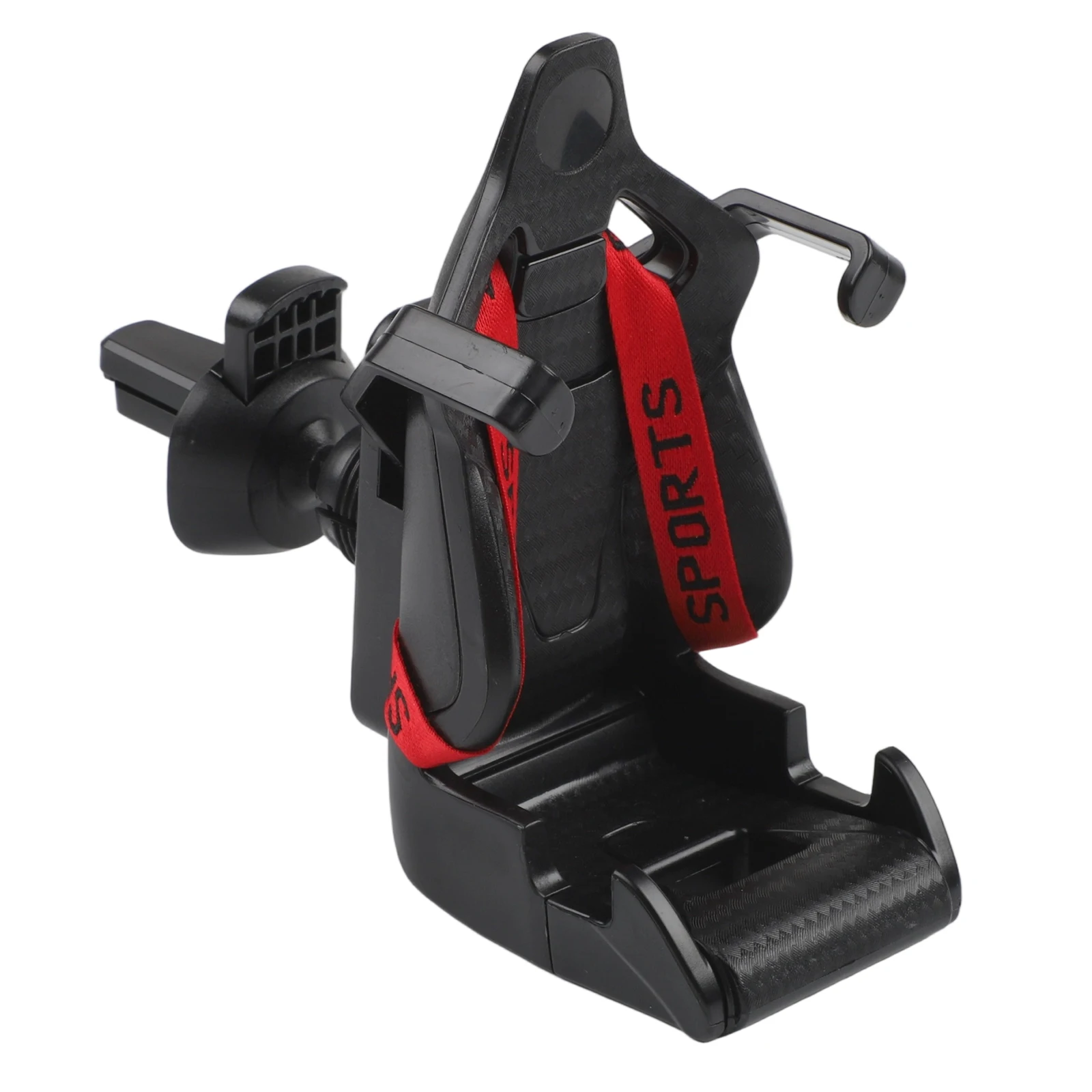 Stability Focused Racing Style Phone Holder for Car Air Outlet 360 Degree Rotation Easy Installation for Smartphones