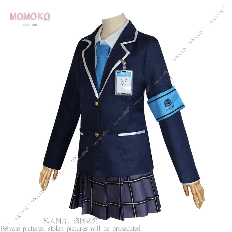 

Blue Archive Cosplay Costume Wig Free Earrings Kuromi Serika Game JK School Uniform Daily Outfit Role Play Halloween Costume