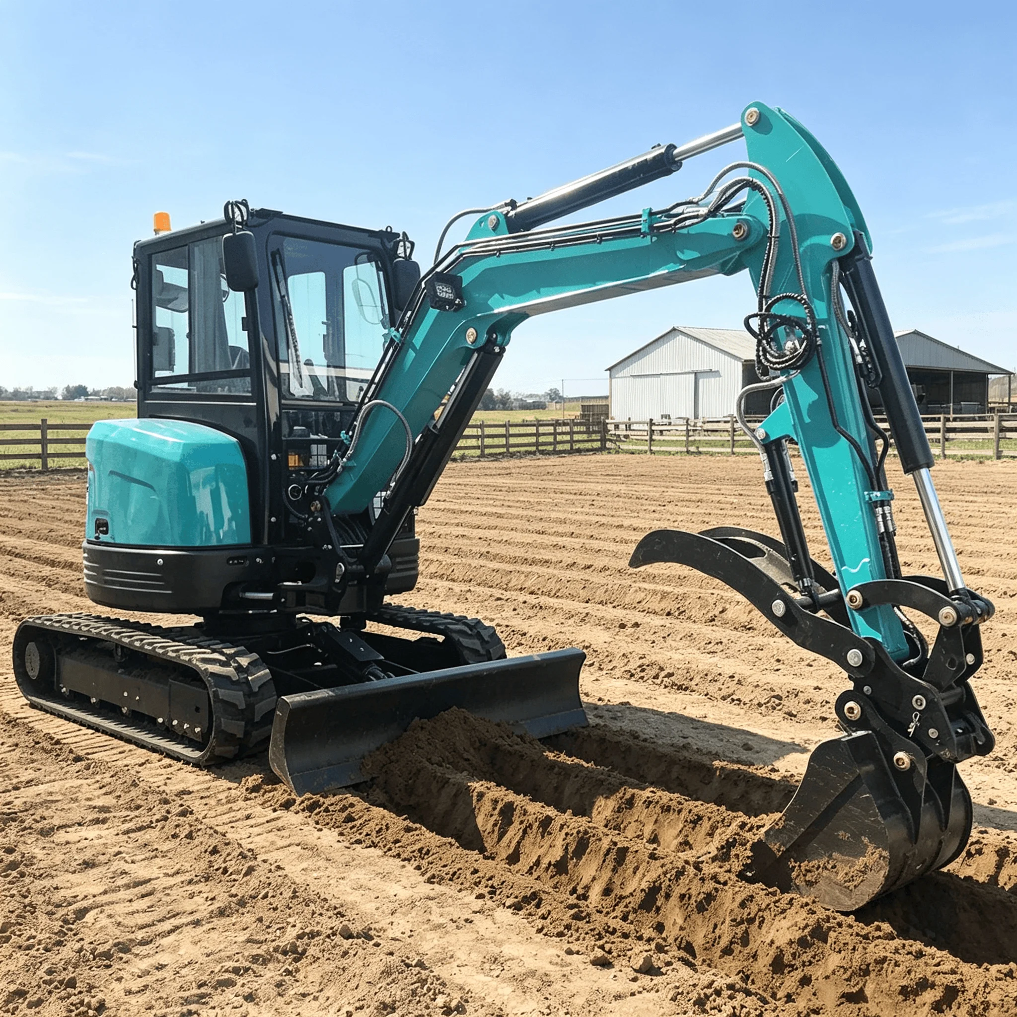Customized Earthmoving 3.5 Ton Crawler Digger Mini Excavator Hydraulic Compact Machine Heavy Duty CE EPA Durable