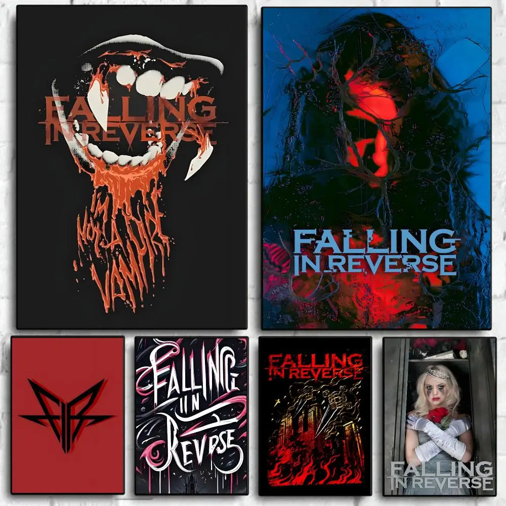 Band F-Falling in Reverse Poster Self Adhesive Wall Art Decor for Bedroom Living Room Office Home Halloween Gift
