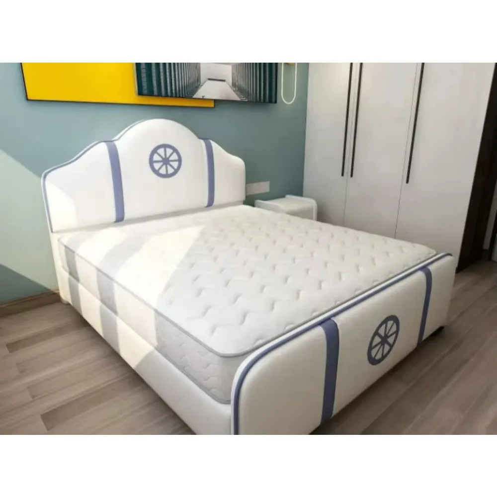 سرير أطفال حديث للأولاد والبنات طقم أثاث للتخزين سرير أطفال خشبي