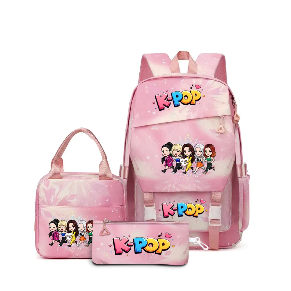 3PCS K-POP girl group pattern backpack set The perfect gift for kpop fans