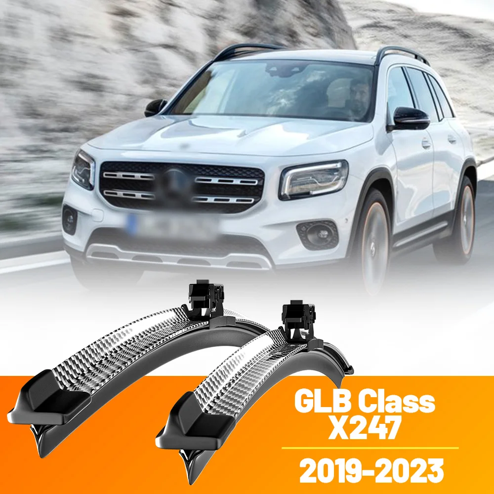 

2pcs Front Windshield Windscreen Wiper Blades Carbon Fibre Wipers For Mercedes Benz GLB Class X247 2019-2023 2020 2021 2022