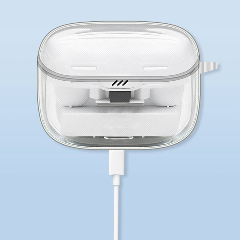 Casing pelindung transparan TPU, penutup lengan pelindung tahan gores tahan guncangan untuk JBL TUNE BUDS 2 Earphone tanpa kabel